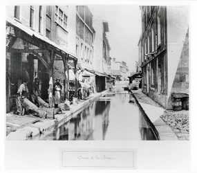 Verlauf der Bievre in Paris mit Gerbereien, 1858-78